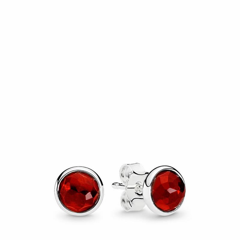 Pandora July Droplets Stud Earrings Online NZ, Sterling Silver (687029-DXK)